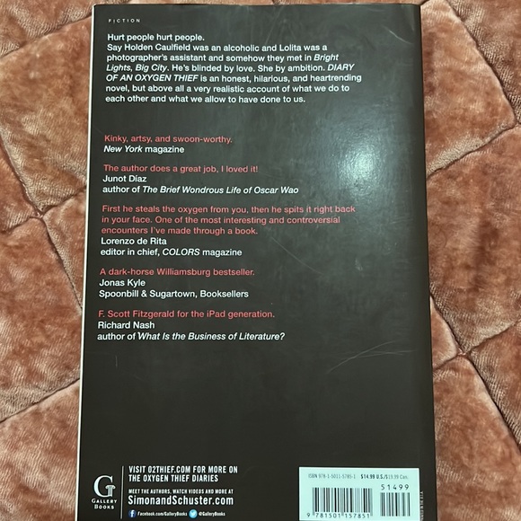 Diary of an oxygen thief by anonymous book - Picture 2 of 2